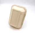 600ML Biodegradable Disposable Food Container Sugarcane Bagasse Packing Box Eco friendly Tableware Take Away Container